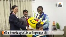 पुलवामा शहीद के परिजन से मिले हेमंत सोरेन