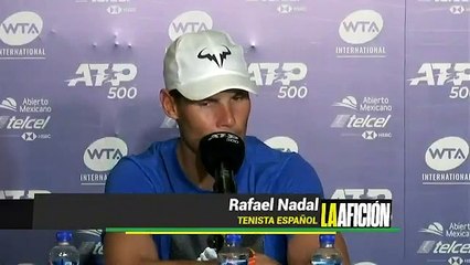 Rafael Nadal reacciona tras retiro de Maria Sharapova