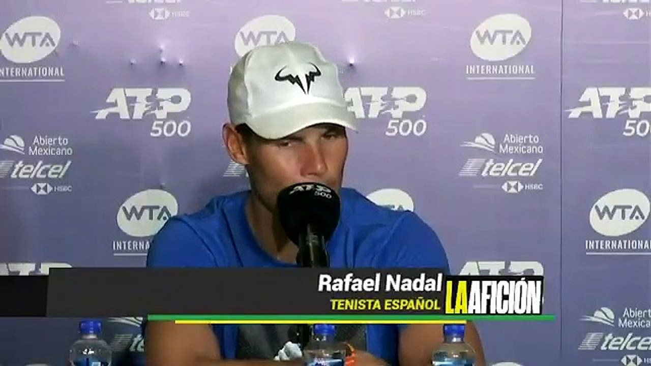 Rafael Nadal reacciona tras retiro de Maria Sharapova