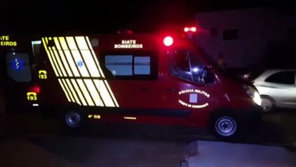 Idosa vítima de atropelamento é socorrida no Bairro Santos Dumont