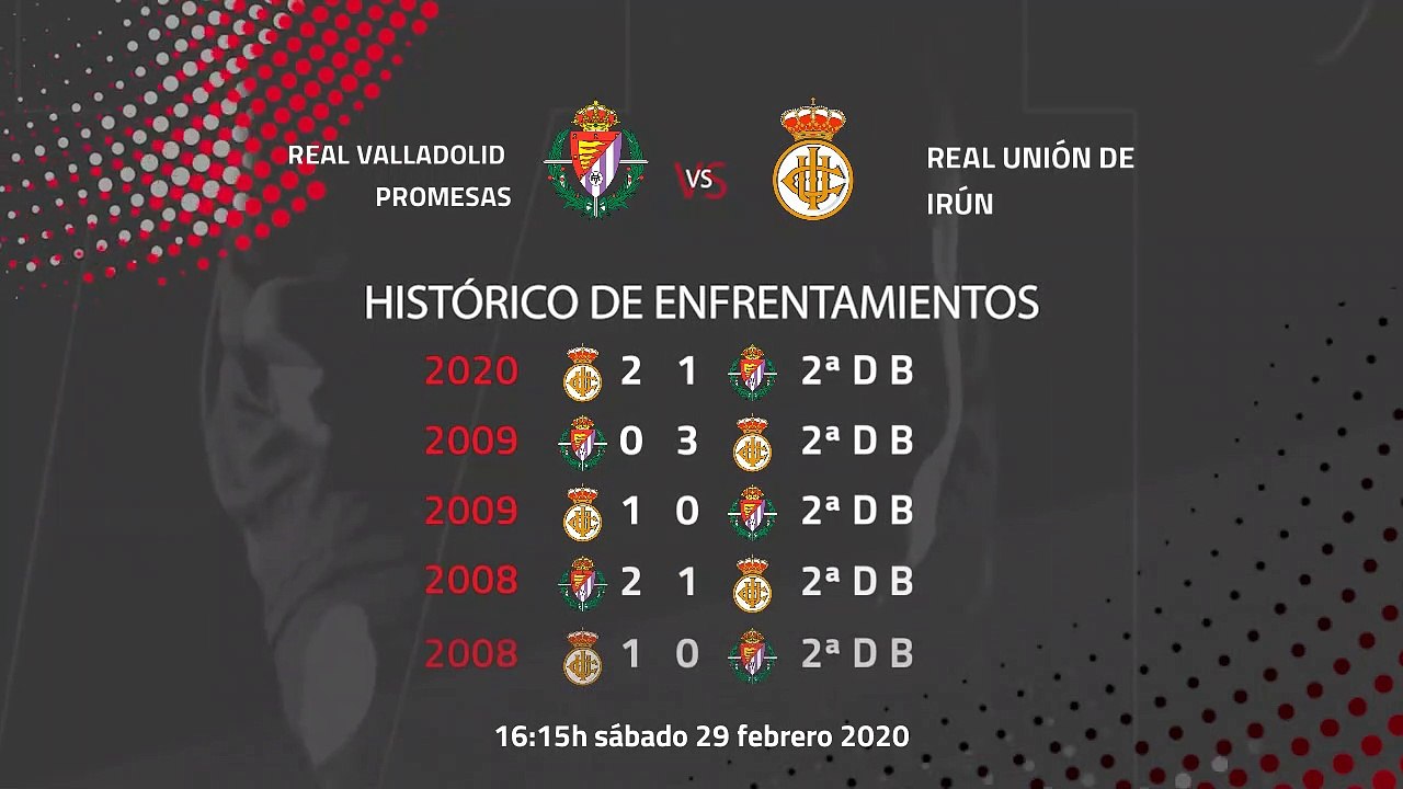 Previa partido entre Real Valladolid Promesas y Real Unión de Irún Jornada 27 Segunda División B