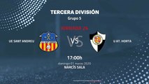 Previa partido entre UE Sant Andreu y U At. Horta Jornada 26 Tercera División