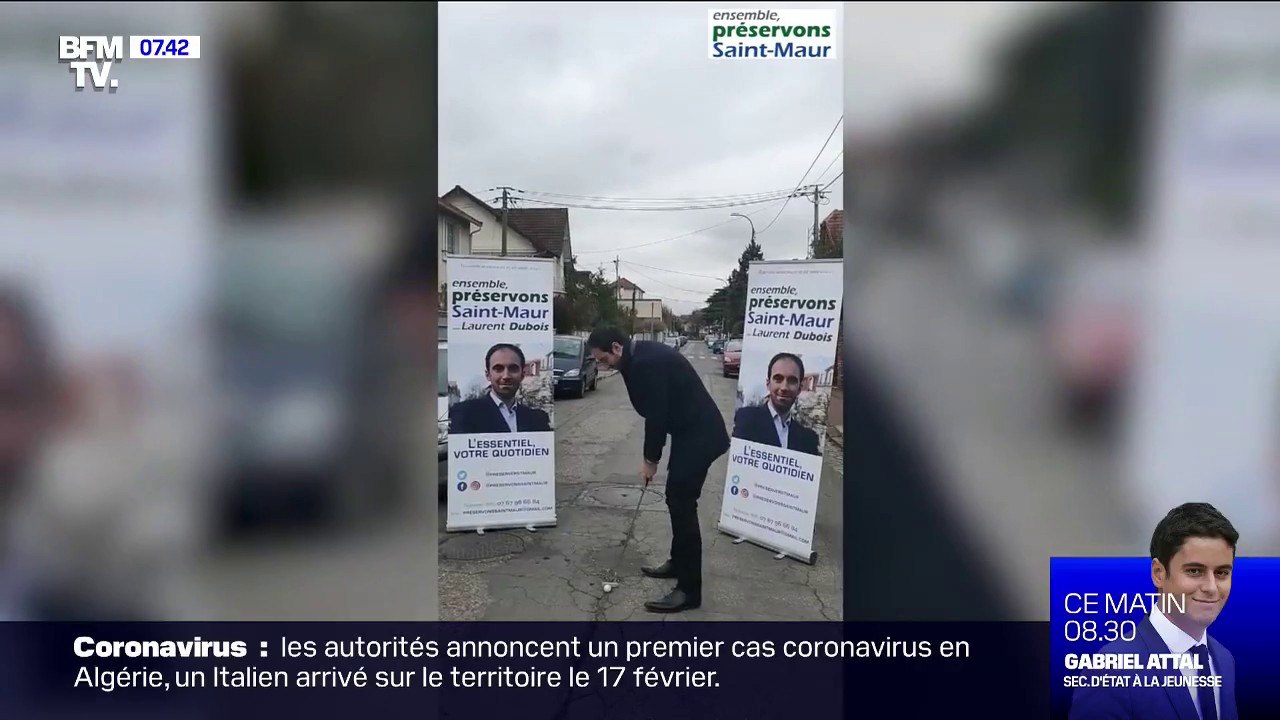 Un candidat aux municipales lance le "nid-de-poule challenge" pour dénoncer l'état des routes