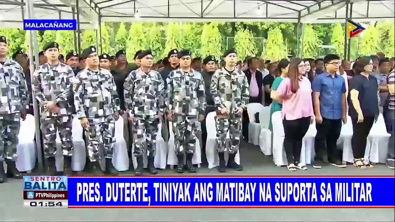 Presidente #Duterte, tiniyak ang matibay na suporta sa militar