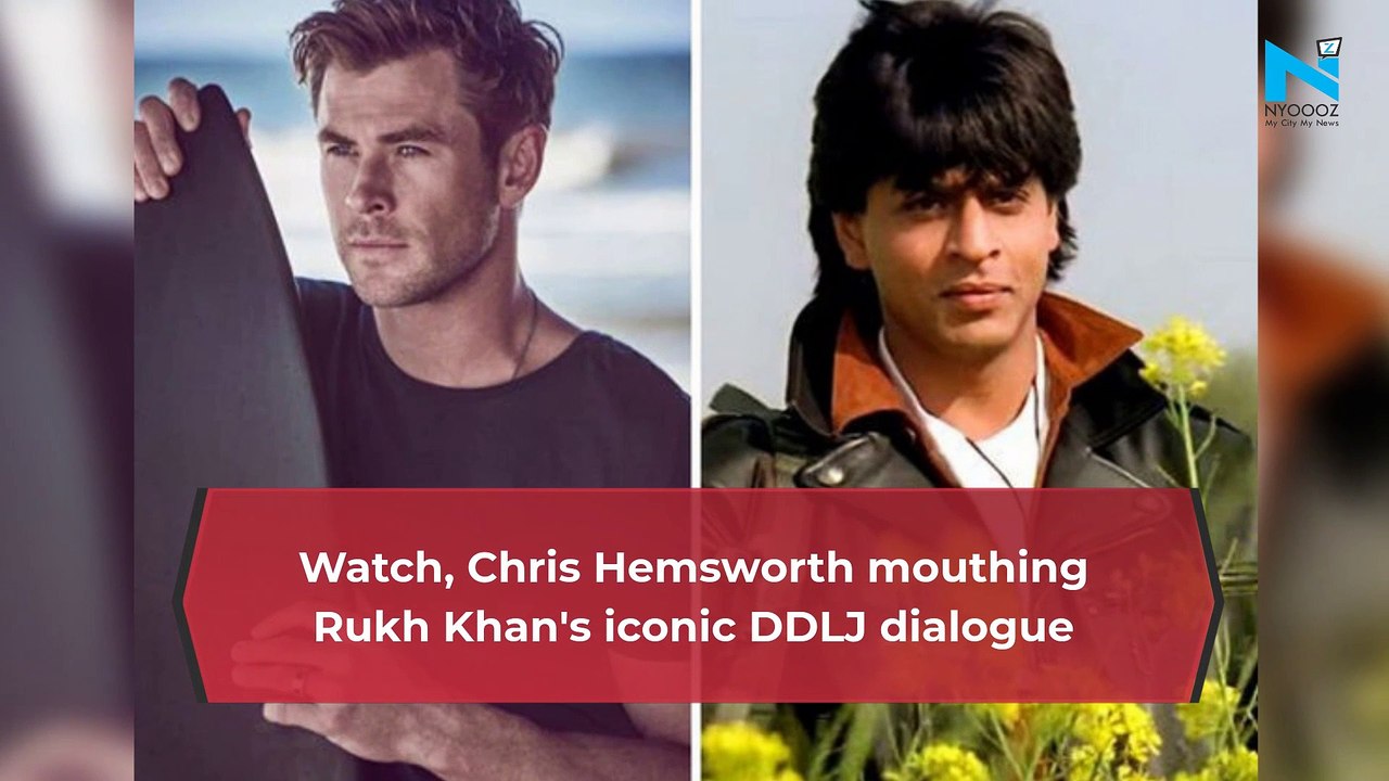 Watch, Chris Hemsworth mouthing Shah Rukh Khan's iconic DDLJ dialogue