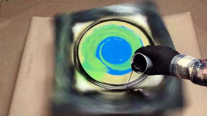 Spin art acrylic painting - NUMBER TWO