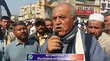 Charsadda: Farooq Azam Chock par Ehtejaji Mozahera ke Moqa par Nazeef Khan ka Ezhare Khayal.