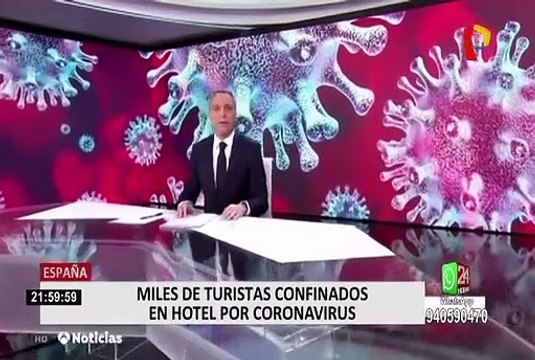 España: cientos de turistas confinados en hotel por Coronavirus