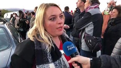Disturbios en Lesbos ante la construcción de un nuevo campamento