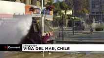 آتش خشم در شیلی؛ معترضان بزرگ ترین جشنواره موسیقی را بر هم زدند