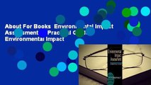 About For Books  Environmental Impact Assessment: A Practical Guide Environmental Impact