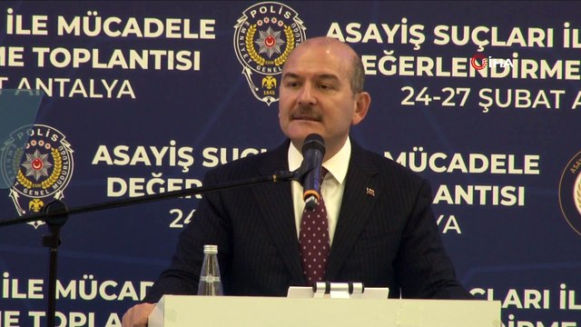 İçişleri Bakanı Soylu:'Kolluk birimlerinin sokaktaki görünürlüğü arttırdık, bu sayede şehirdeki suça eğilimleri kişilerin suçtan kaçınmasını sağladık'