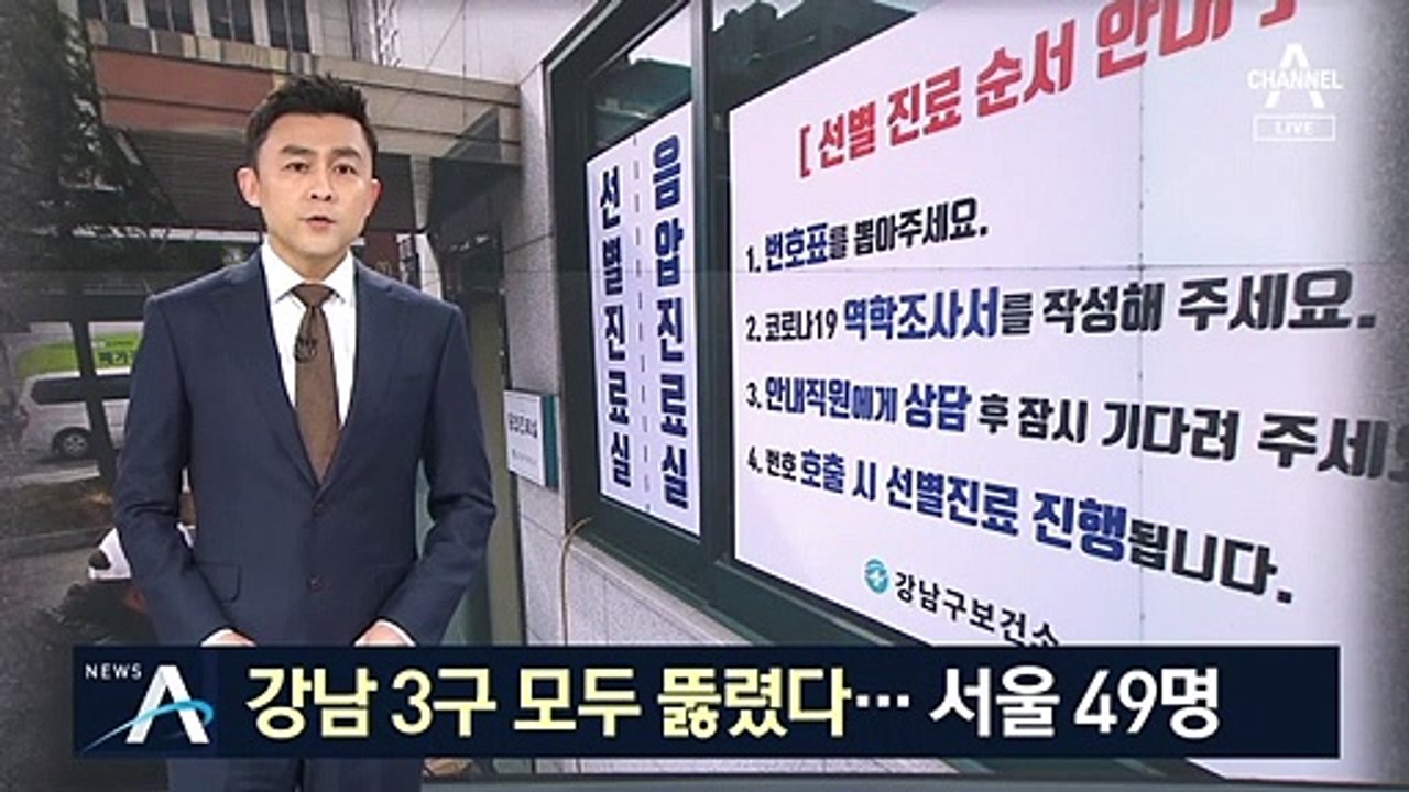 강남 3구 모두 뚫렸다…서울 지역 확진자 49명