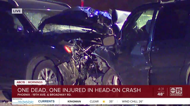 One dead in crash near 19th Avenue and Broadway Road