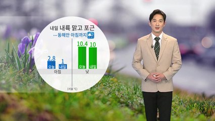 [날씨] 내일 내륙 맑고 포근...동해안 아침까지 눈·비 / YTN