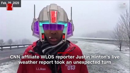 Un reportero activa accidentalmente los filtros de Facebook y hace un divertido ridículo en directo