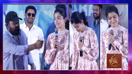 Nithiin And Venky Kudumula Making Fun Of Rashmika Dress