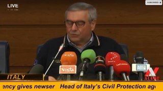 Head of Italys Civil Protection agency gives newser -- ITALY