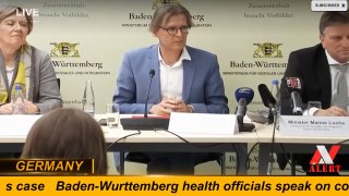 Baden-Wurttemberg health officials speak on coronavirus case -- GERMANY