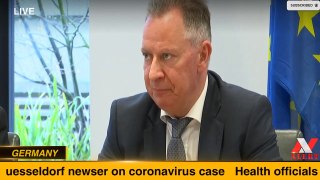 Health officials in Duesseldorf newser on coronavirus case -- GERMANY