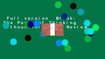 Full version  Blink: The Power of Thinking Without Thinking  Review