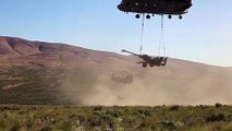 US Army - Chinook Helicopters Sling Load M777 Howitzers