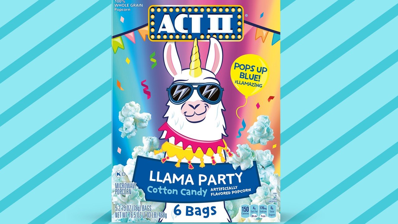 This Llama Party Popcorn Pops Up Blue and Tastes Like Cotton Candy — But You'll Have to Wait to Try It