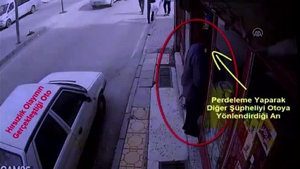 Otomobilden hırsızlık güvenlik kamerasında - GAZİANTEP