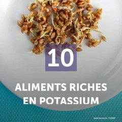 Aliments riches en potassium