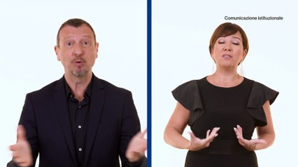 Aiutiamoci l’un con l’altro, lo spot nella lingua dei segui con Amadeus contro il Coronavirus