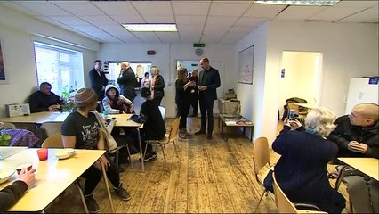 Duke of Cambridge visits homeless project in Mansfield