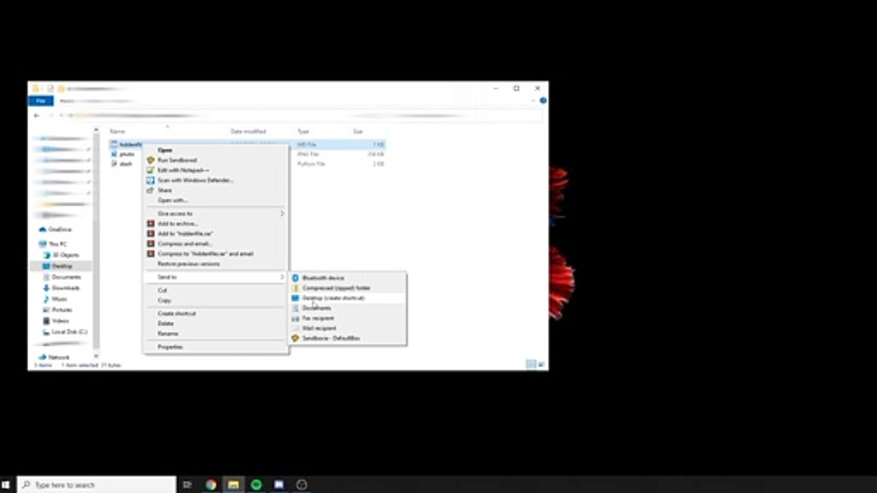 Hide files in images with Python