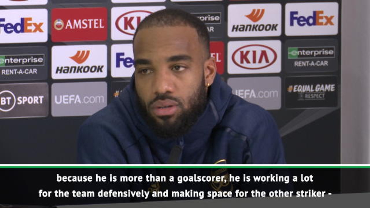 People should talk about Auba more, I hope he stays - Lacazette