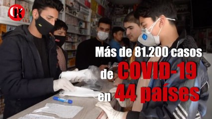 Más de 81.200 casos de COVID-19 en 44 países