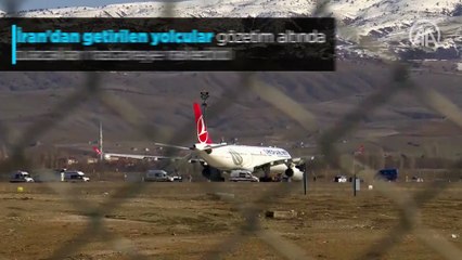 İran'dan getirilen yolcular gözetim altında tutulacakları hastaneye nakledildi