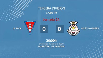 Resumen partido entre La Roda y Atlético Ibañés Jornada 24 Tercera División