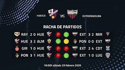 Previa partido entre Huesca y Extremadura Jornada 30 Segunda División
