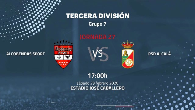 Previa partido entre Alcobendas Sport y RSD Alcalá Jornada 27 Tercera División