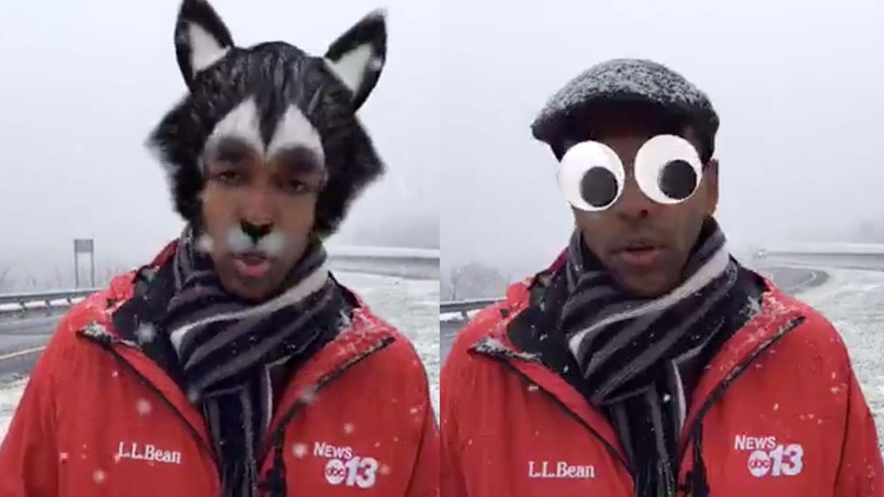 Hilarity Ensues When Reporter Accidentally Turns on Face Filters for Facebook Live Weather Report
