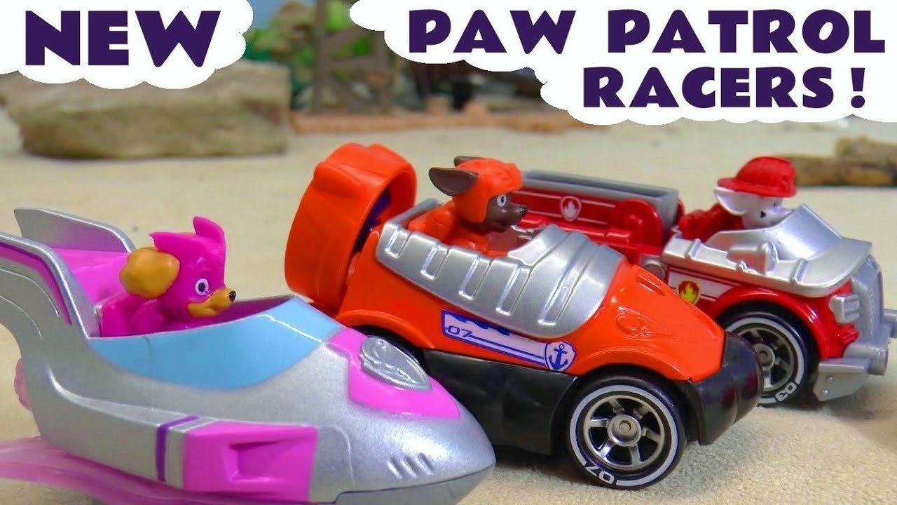 Paw Patrol Mighty Pups New Racers with Funny Funlings and Disney Pixar Cars 3 Lightning McQueen in this Funlings Race Toy Story Family Friendly Full Episode English