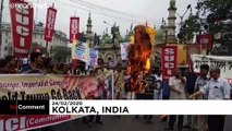 Protests in cities across India against Donald Trump visit