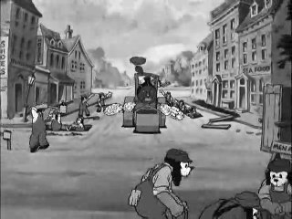 Mickey Mouse, Minnie Mouse - Mickey's Steamroller  (1934)
