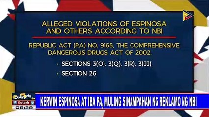 Kerwin Espinosa at iba pa, muling sinampahan ng reklamo ng NBI