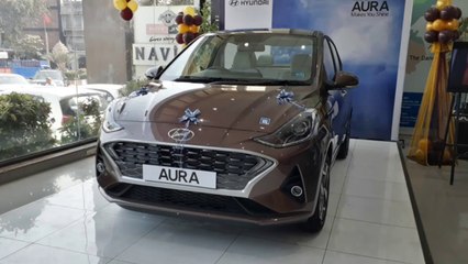 2020 Hyundai Aura | Brown Colour | Exterior And Interior