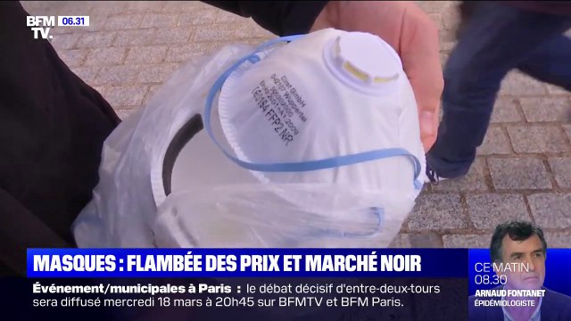 Coronavirus: la flambée des prix et le marché noir des masques de protection