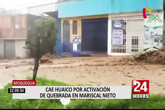 Moquegua: intensas lluvias desatan huaicos e inundan viviendas