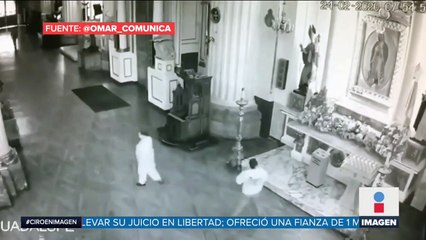 Lanza piedras a la Virgen de Guadalupe en Guadalajara