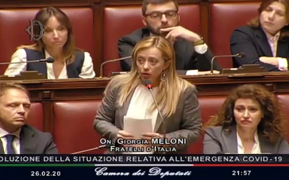 Meloni - L’intervento in replica all’informativa urgente del Ministro Speranza (26.02.20)