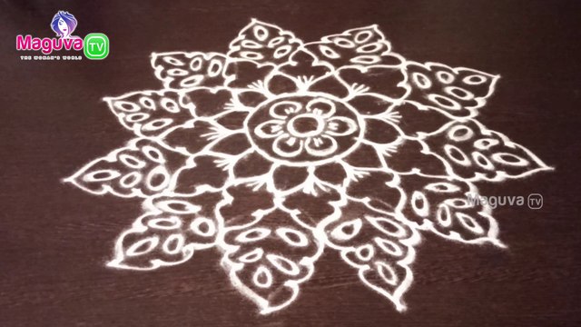 Freehand Rangoli Designs | Easy Freehand kolam Design | Simple Rangoli without Dots | Maguva TV