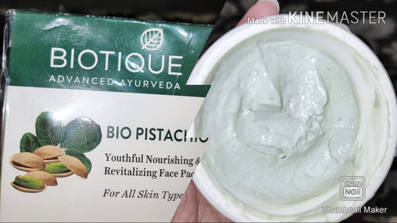 Biotique Advanced Ayurveda bio pistachio Youthful Nourishing face pack for all skin typ Best review!!